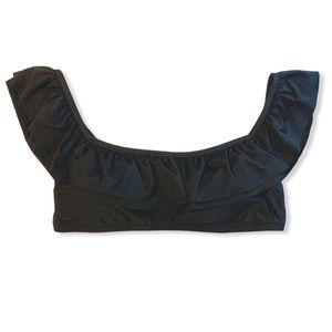 J. Crew Off Shoulder Bikini Top Bandeau Black XL